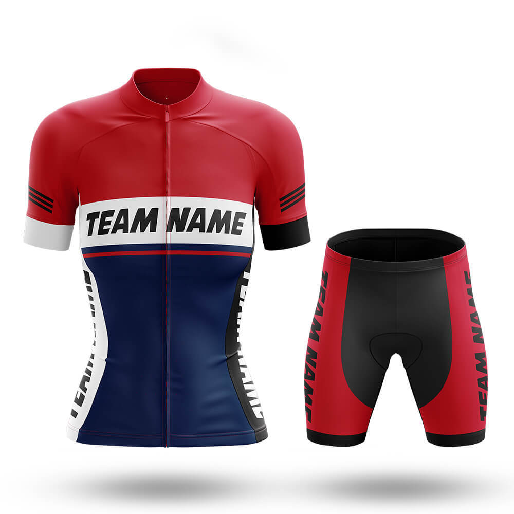 Custom Team Name M1 Red - Women's Cycling Kit