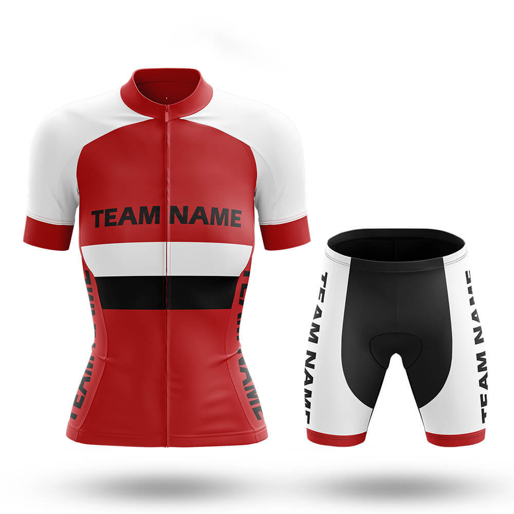 Custom Team Name M2 Red - Women's Cycling Kit