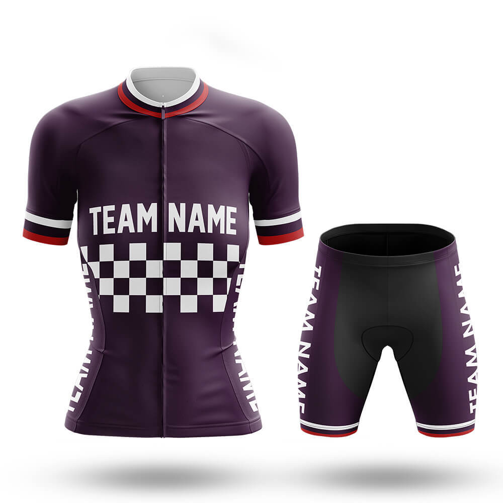 Custom Team Name M7 Dark Purple - Women's Cycling Kit