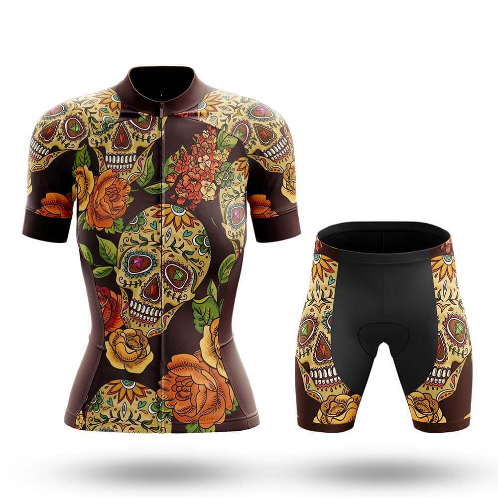 Colorful Sugar Skulls V2 - Women's Cycling Kit
