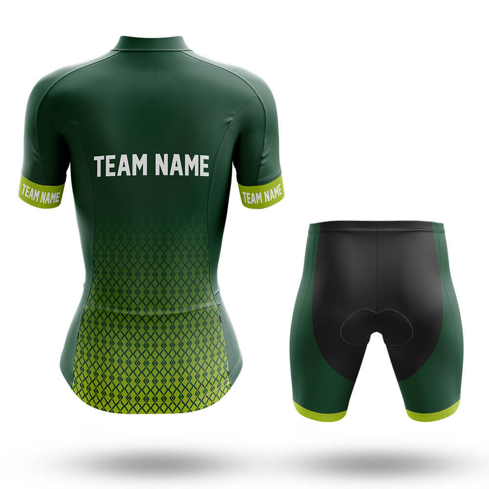 Custom Team Name S1 Green - Women's Cycling Kit