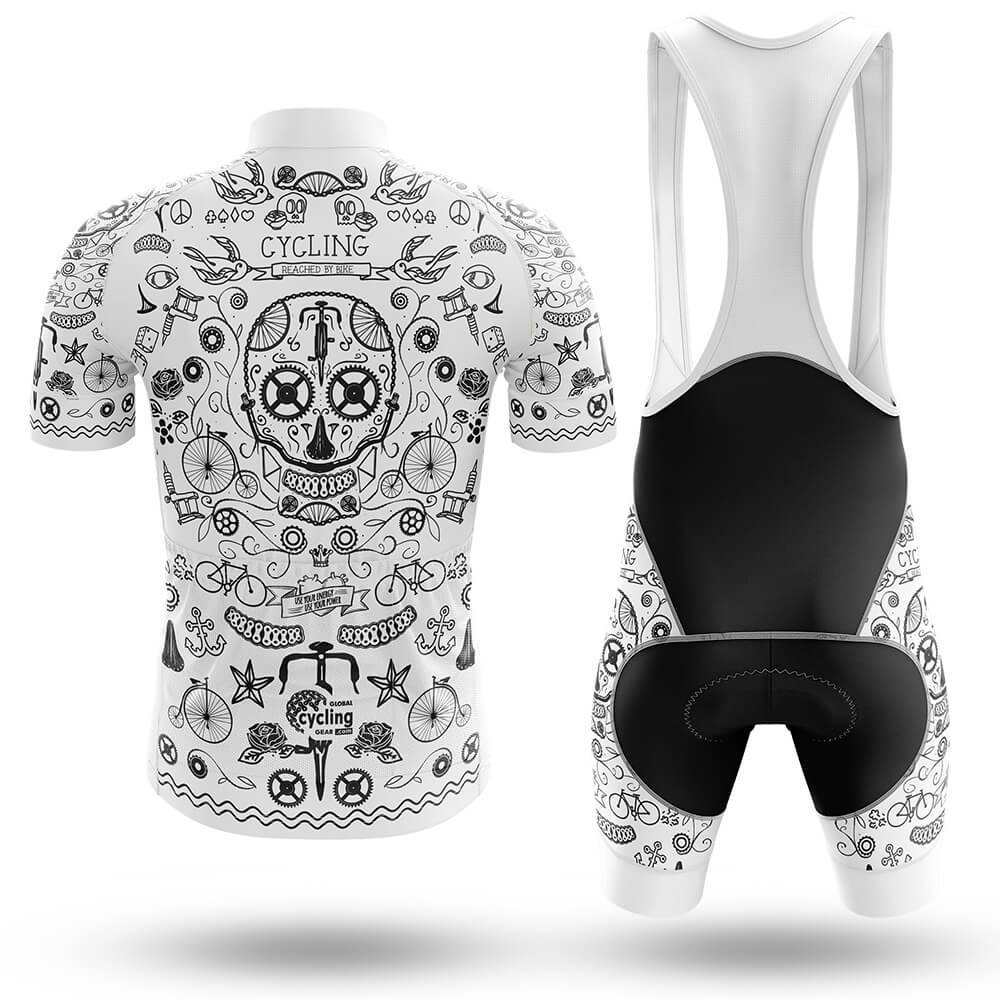 White Tattoo Cycling Jersey - Men's Cycling Kit