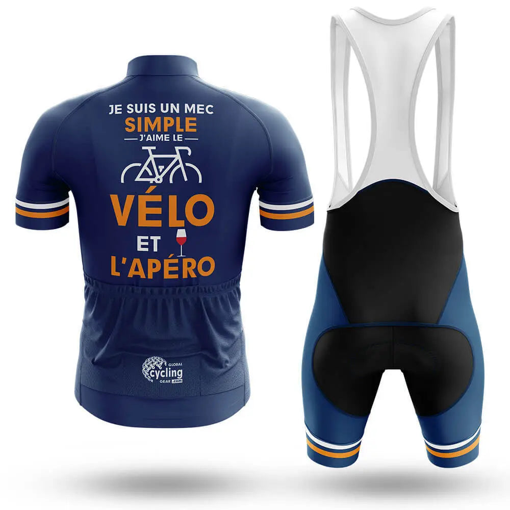 Je Suis Un Mec Simple - Navy - Men's Cycling Kit