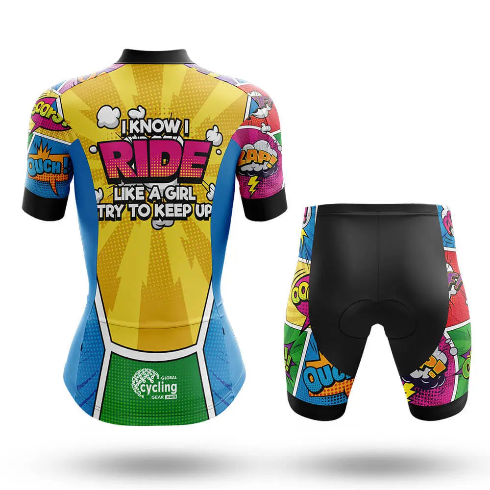 Like A Girl Comic - Women's Cycling Kit