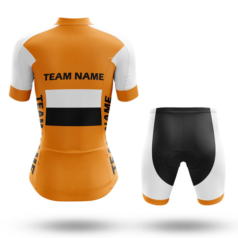 Custom Team Name M2 Orange - Women's Cycling Kit