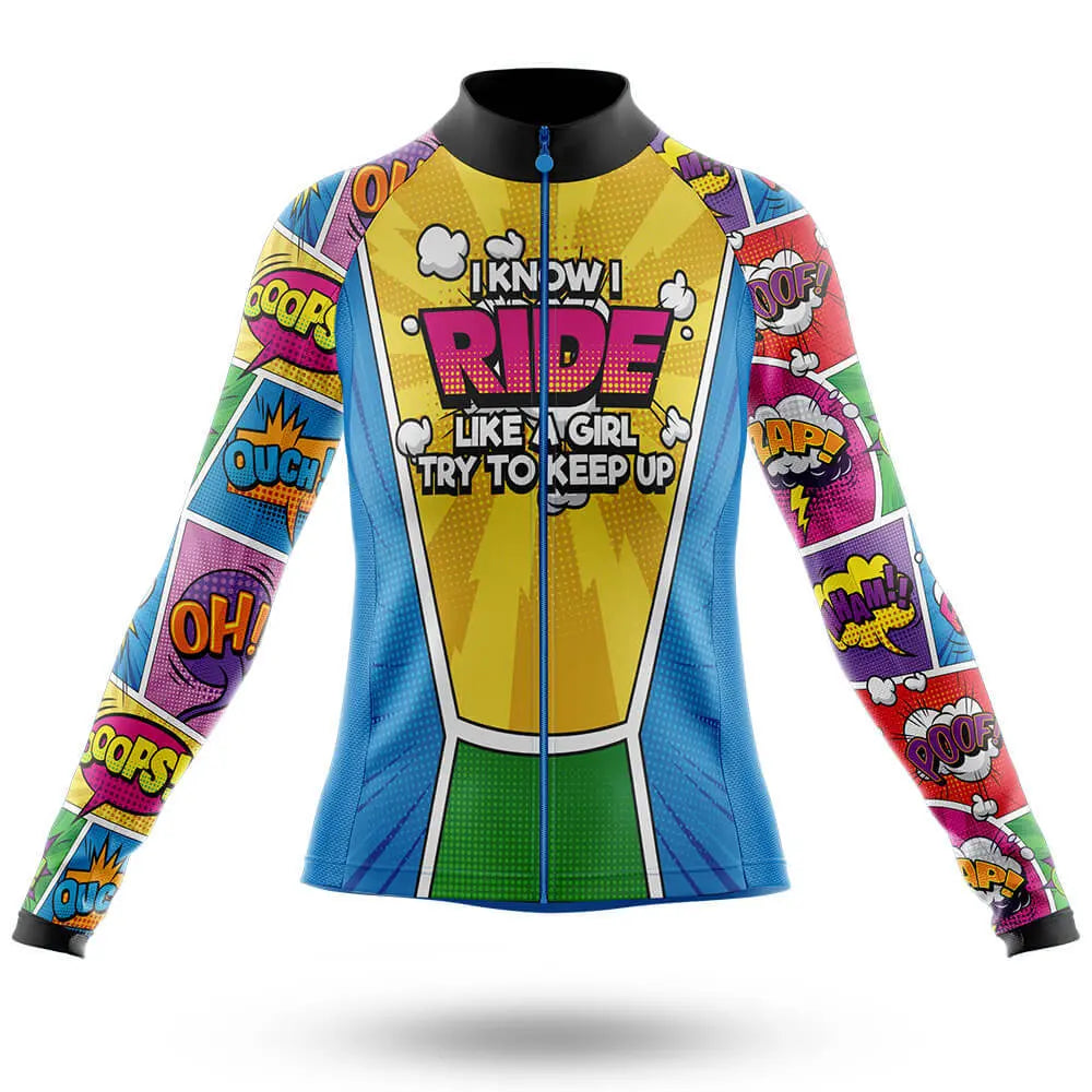 Like A Girl Comic - Women's Cycling Kit